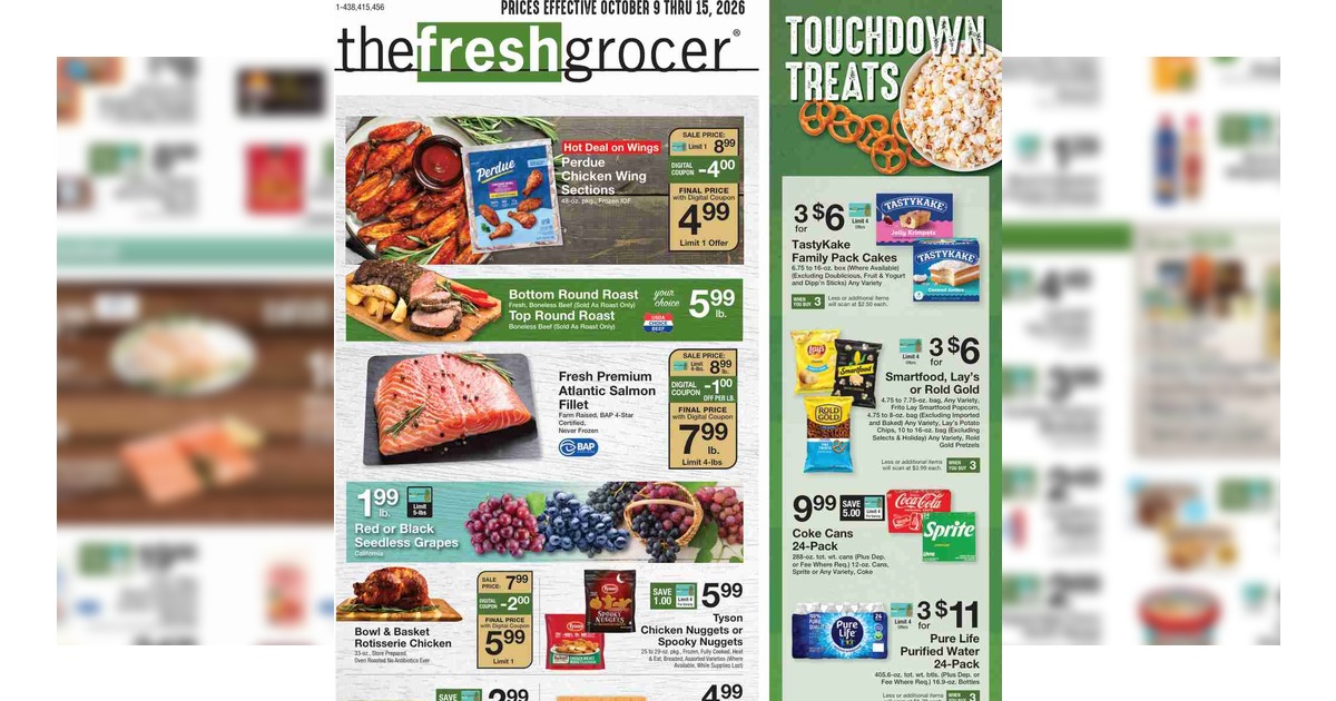 The Fresh Grocer Weekly Ad (10/9/26– 10/15/26) Gerrity's Ad