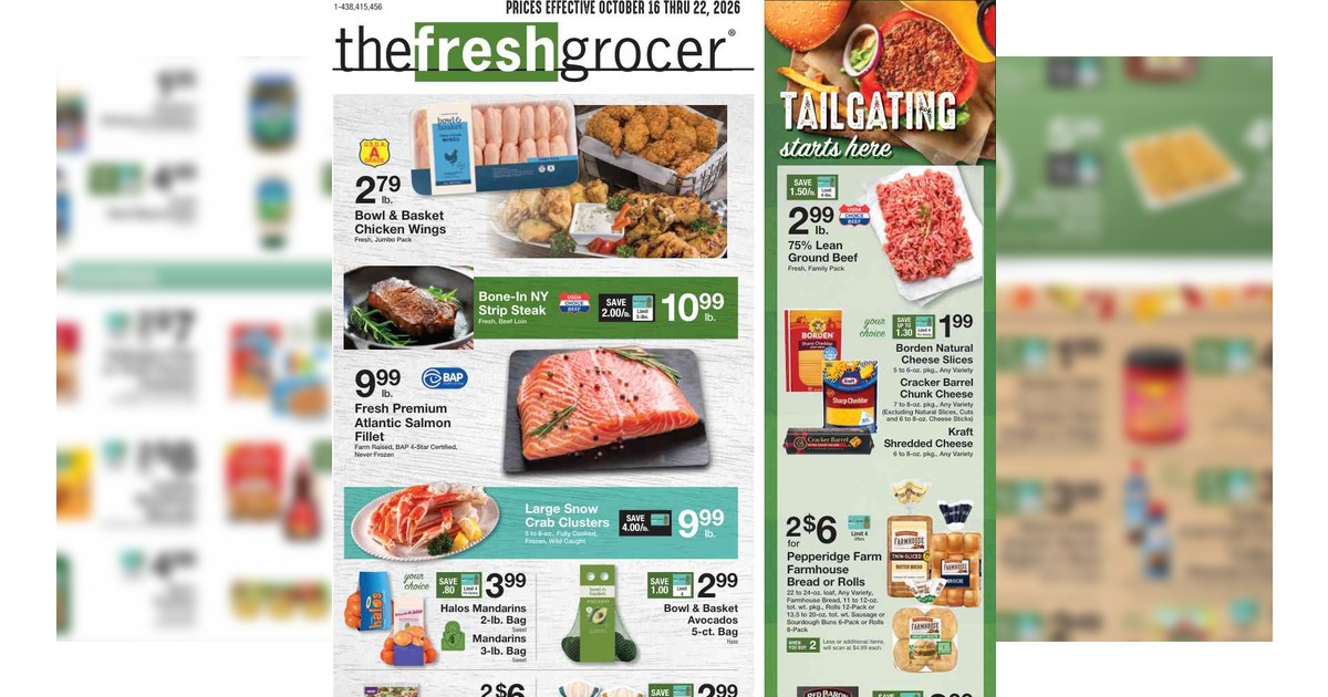 The Fresh Grocer Weekly Ad (10/16/26– 10/22/26) Gerrity's Ad