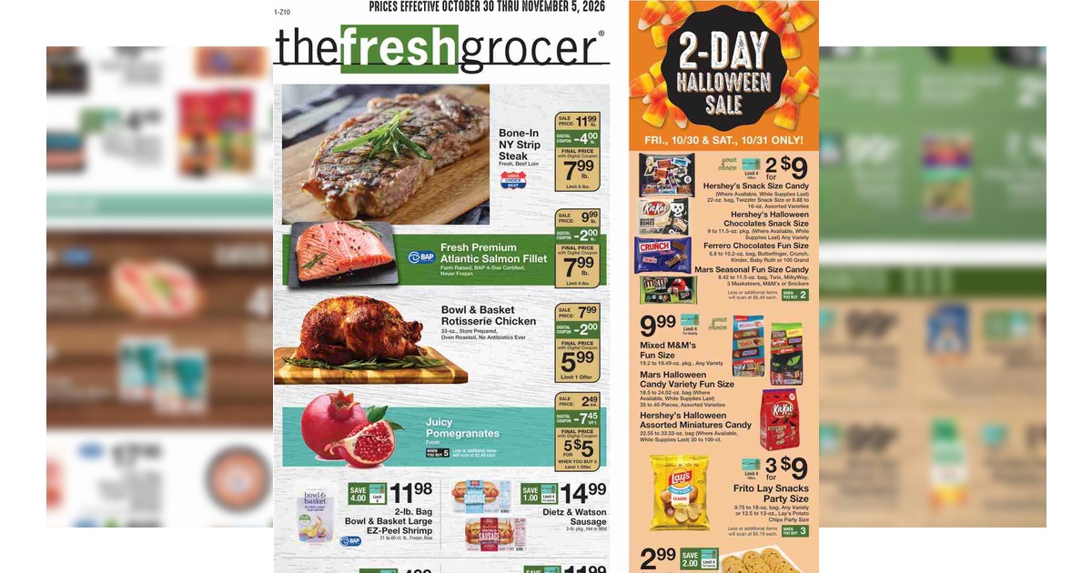 The Fresh Grocer Weekly Ad (10/30/26– 11/5/26) Gerrity's Ad