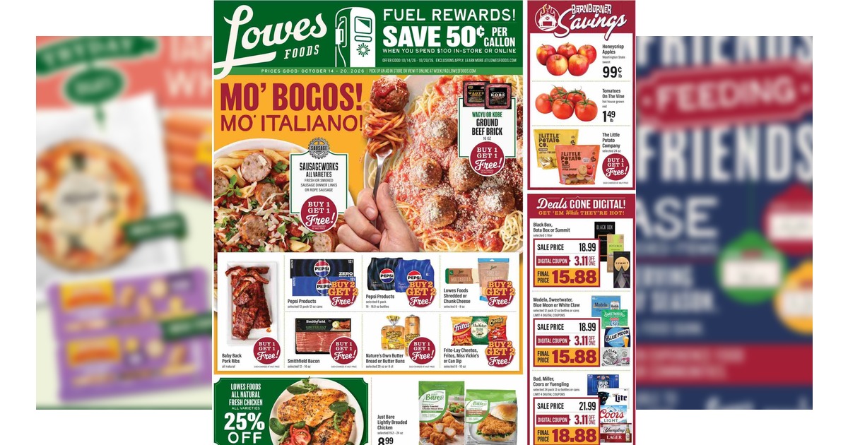 Lowes Foods Weekly Ad (10/14/26 – 10/20/26) Grocery Ad