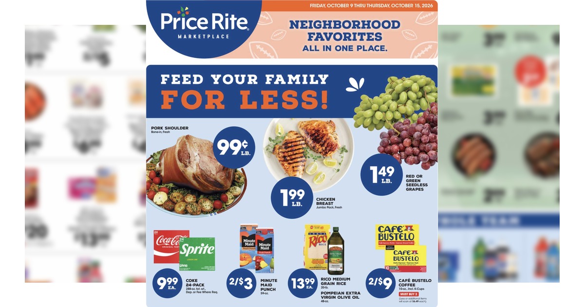 Price Rite Flyer (10/9/26– 10/15/26) Early Weekly Ad Preview