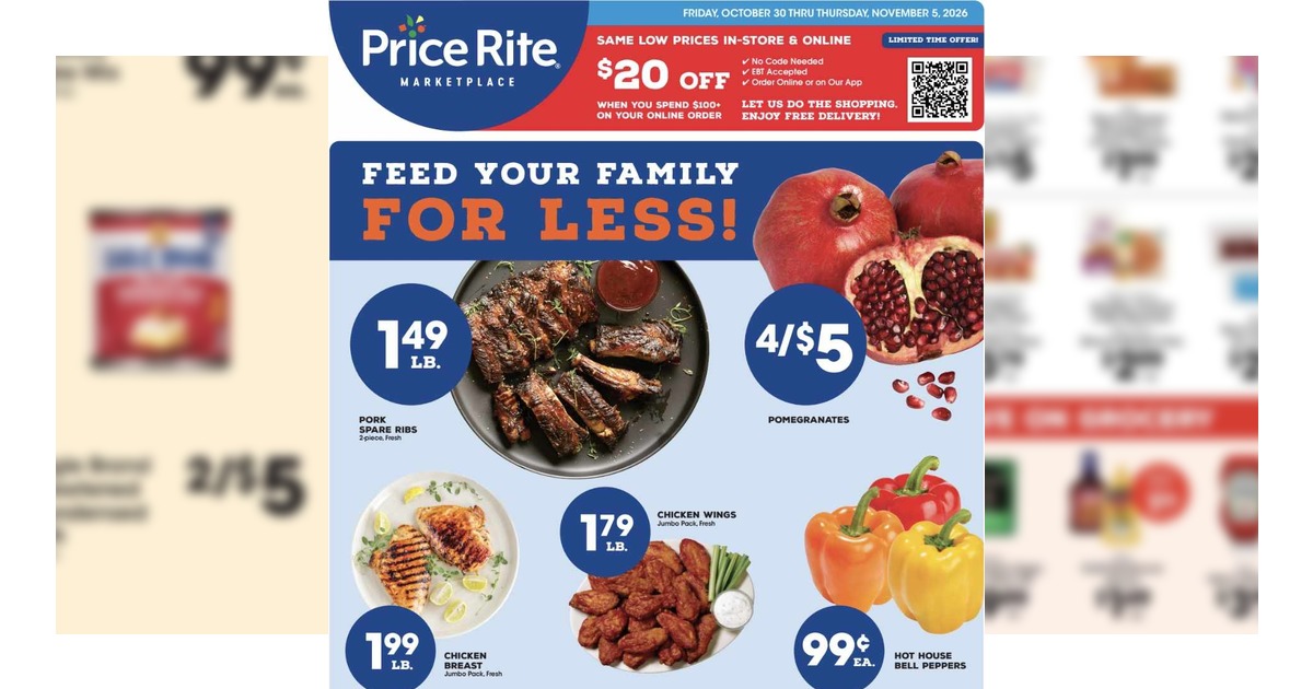 Price Rite Flyer (10/30/26– 11/5/26) Early Weekly Ad Preview