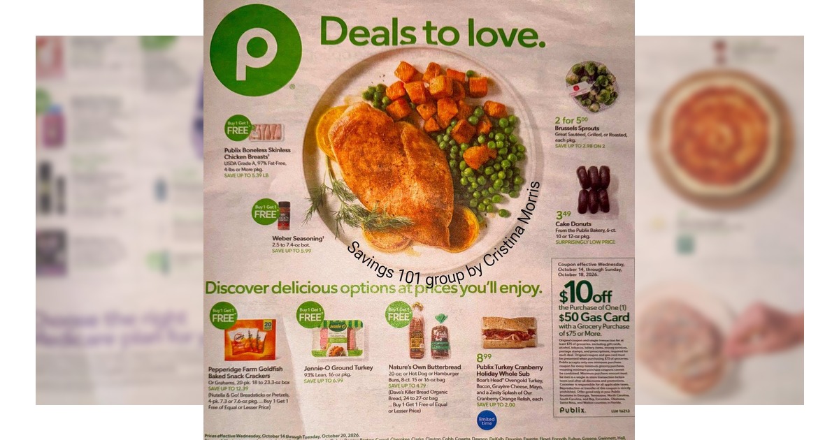 Publix Weekly Ad (10/14/26 - 10/20/26) Sneak Peek Preview