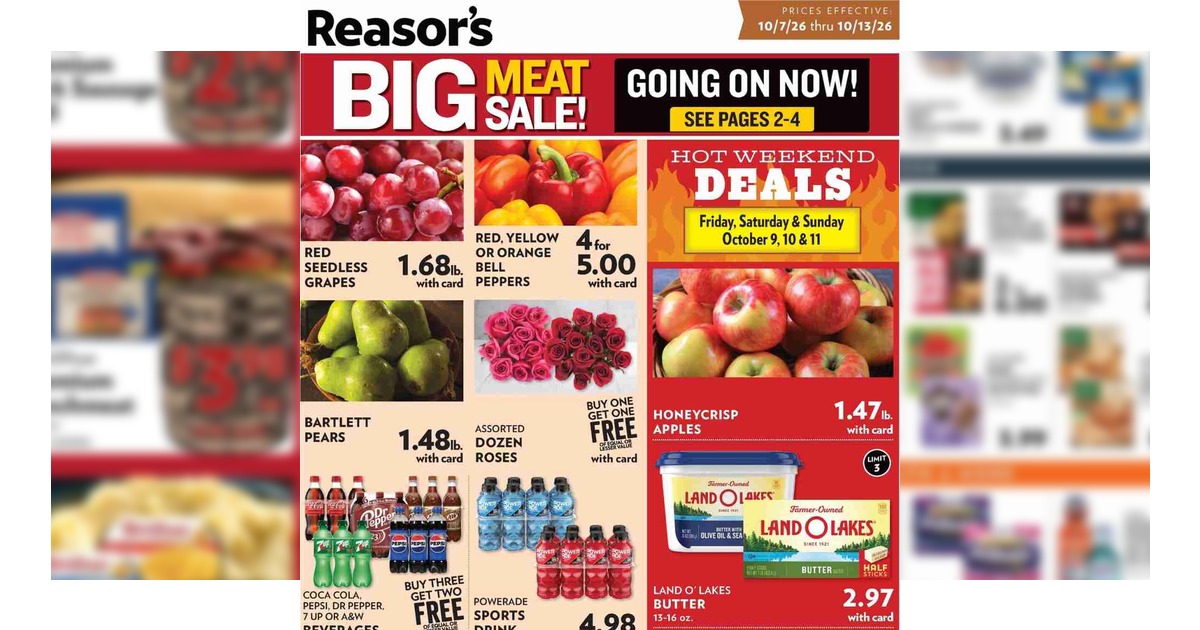 Reasor's Weekly Ad (10/7/26 – 10/13/26) Preview