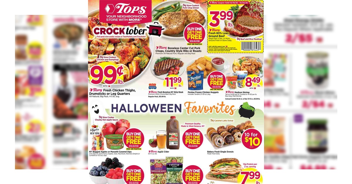 Tops Weekly Ad (10/18/26 - 10/24/26) Preview!