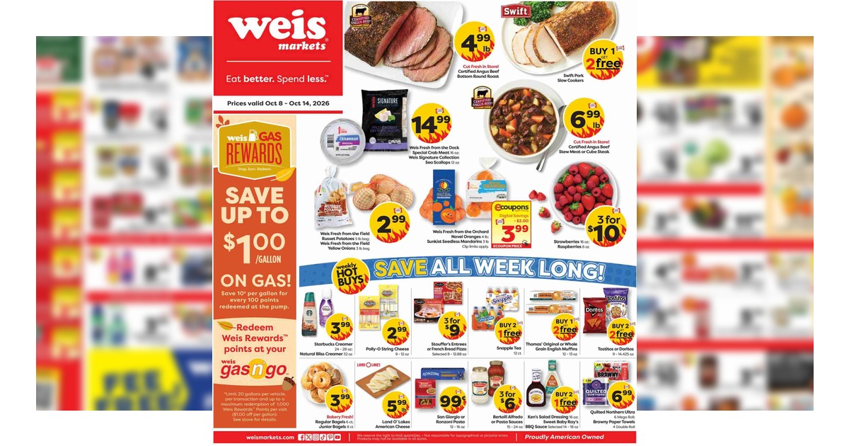 Weis Weekly Sale Ad (10/8/26 - 10/14/26) Markets Circular